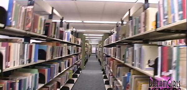  This Is Crazy! Two Girls Naked In A College Library!
